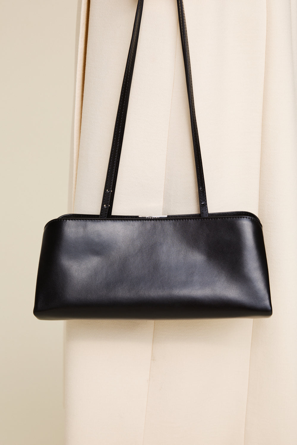 Silver Noir Éclair Premium Calf Leather Bag
