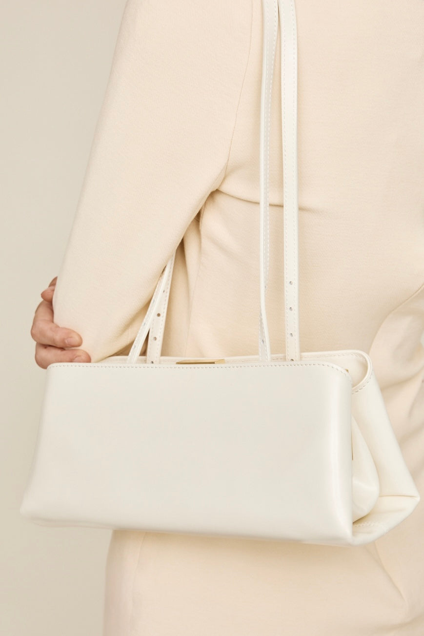 Gold Ivory Éclair Premium Calf Leather Bag