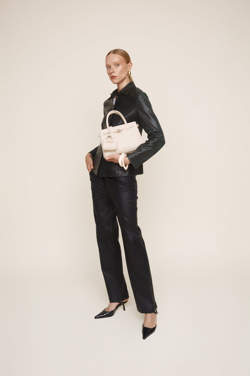 Ivory Togo Book Tote Bag 25