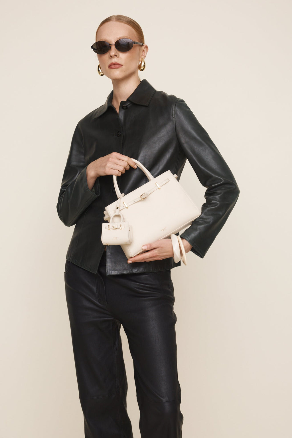 Ivory Togo Book Tote Bag 25