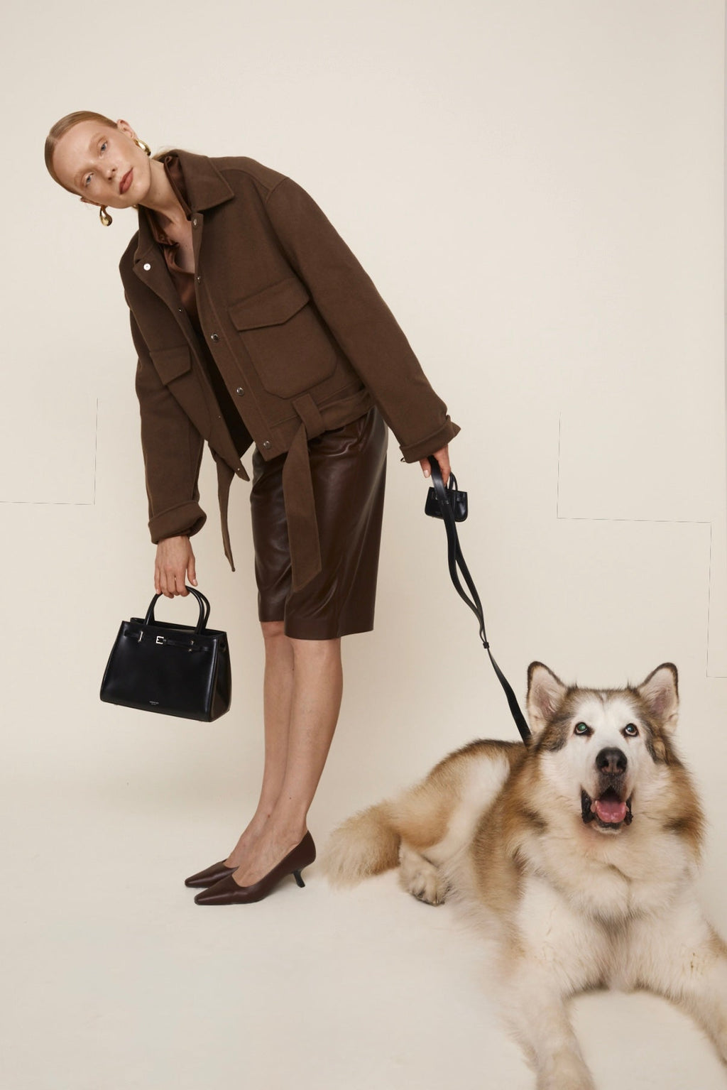 Noir Leather Book Tote Bag 25