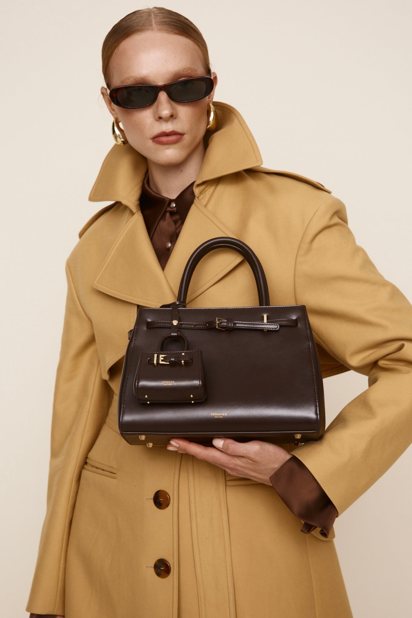 Chocolate Leather Book Tote Bag 25