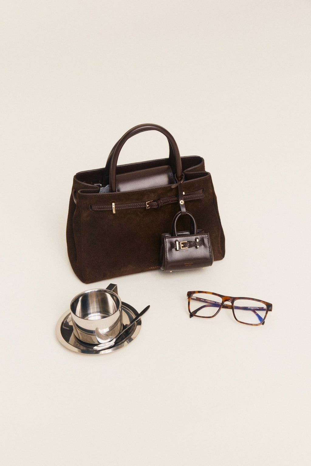 Espresso Suede Book Tote Bag 25