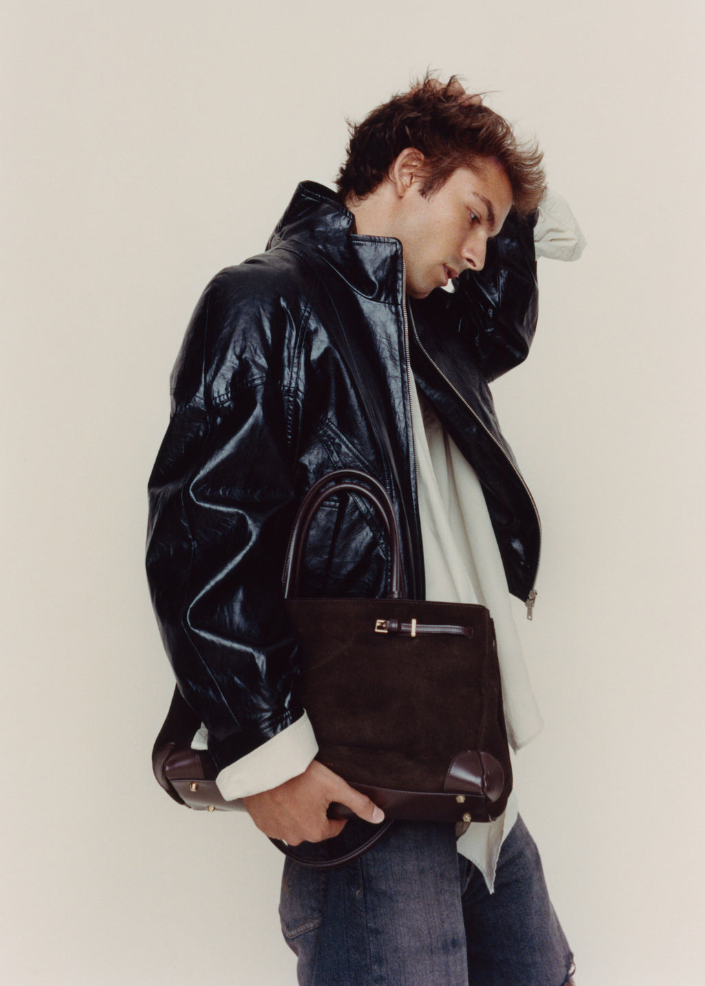 Espresso Suede Book Tote Bag 33