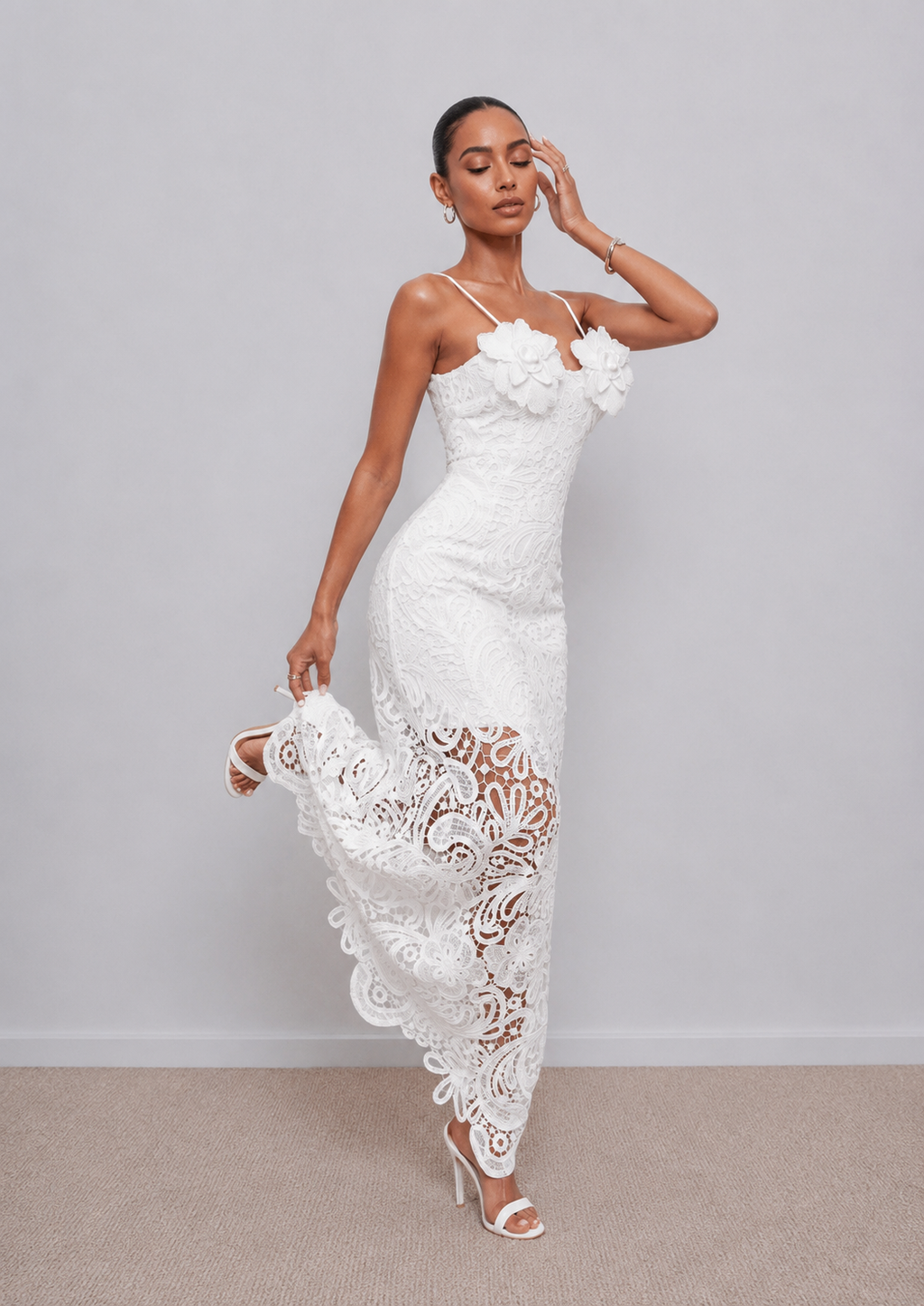 Camellia Lace Maxi Dress