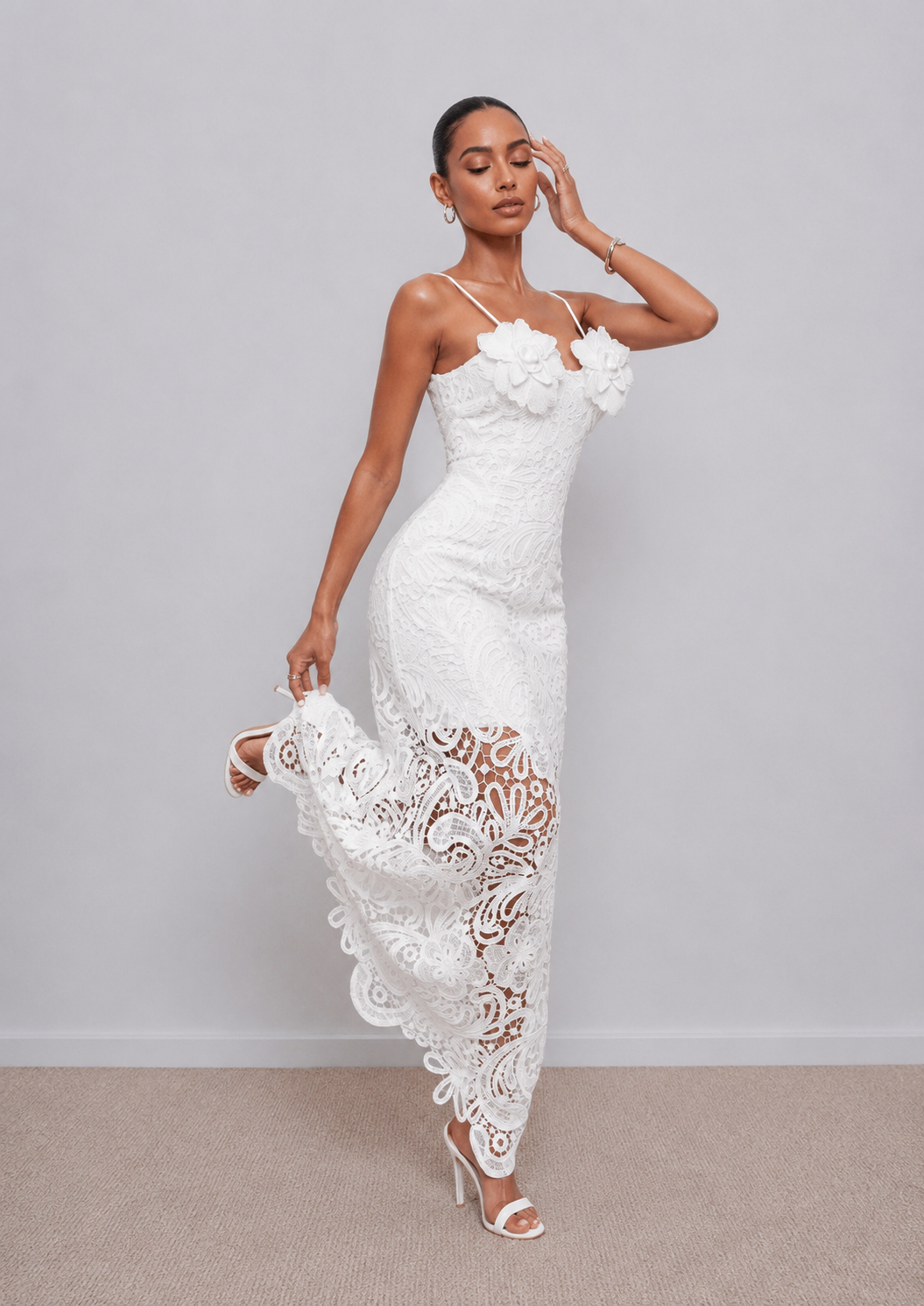 Camellia Lace Maxi Dress
