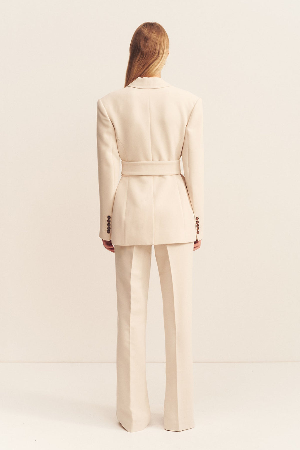 IRENA PINTUCK STRAIGHT LEG PANT - BONE_B