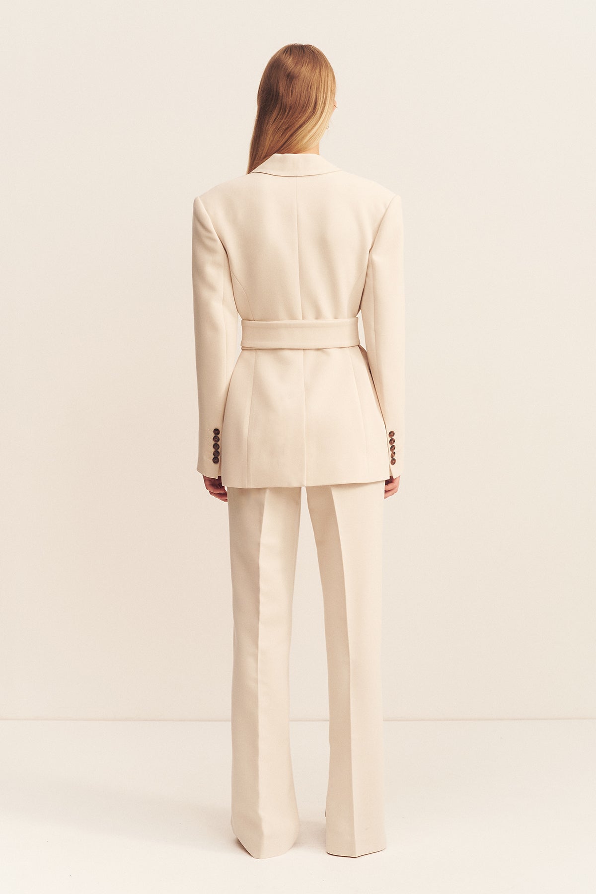 IRENA PINTUCK STRAIGHT LEG PANT - BONE_B