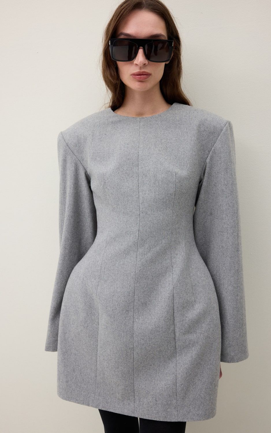 RENEE Fitted Mini Dress with Shoulder Pads