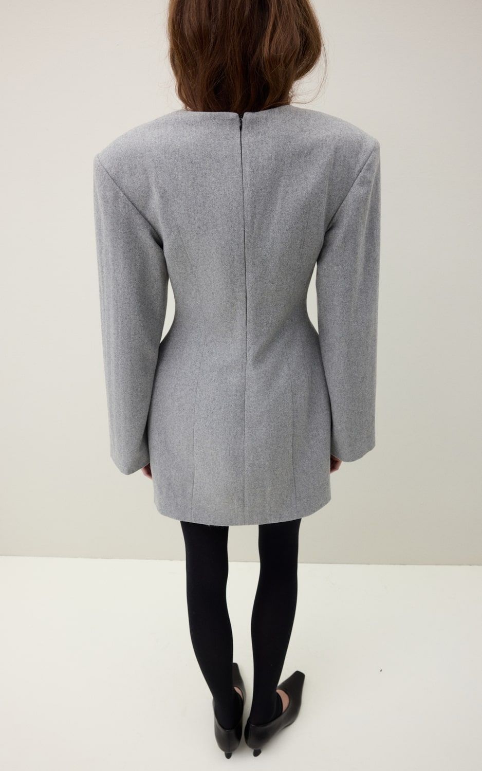 RENEE Fitted Mini Dress with Shoulder Pads