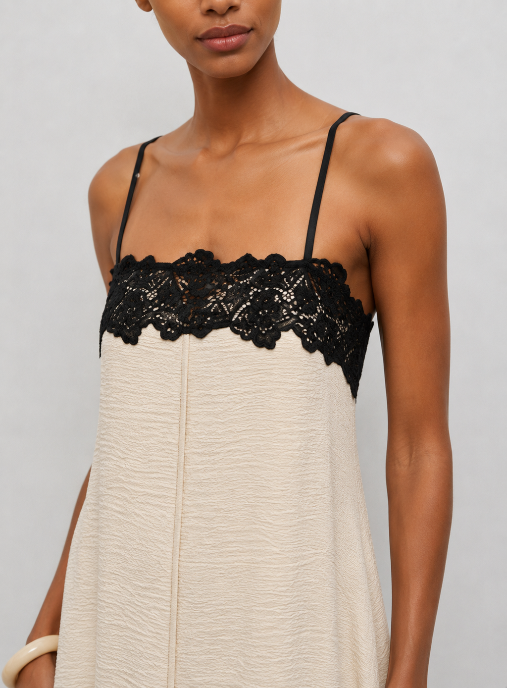 Élodie Lace Trim Maxi Dress