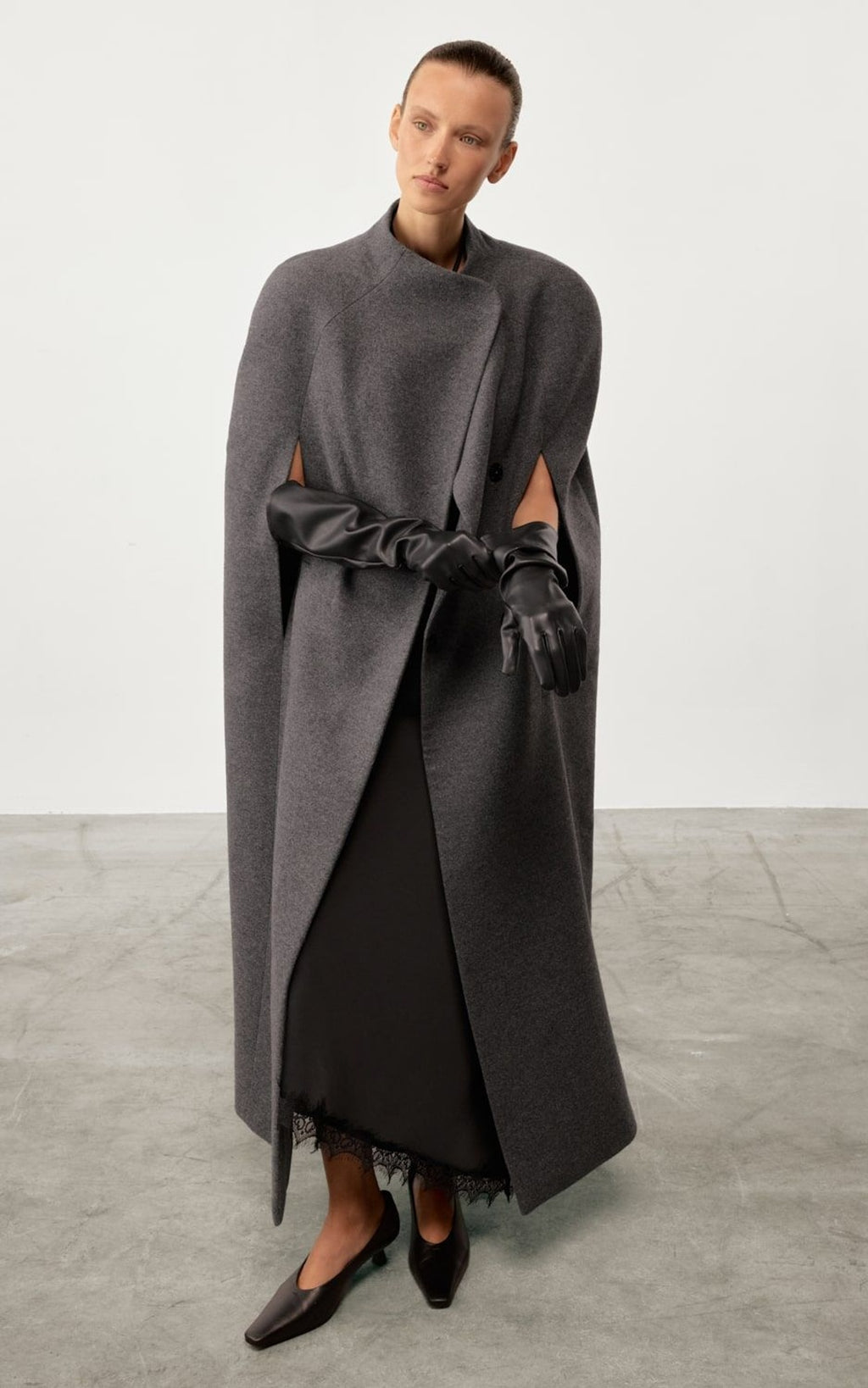 SOLANA Wool Cape Coat