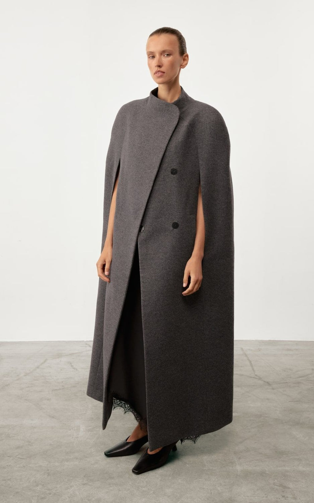 SOLANA Wool Cape Coat