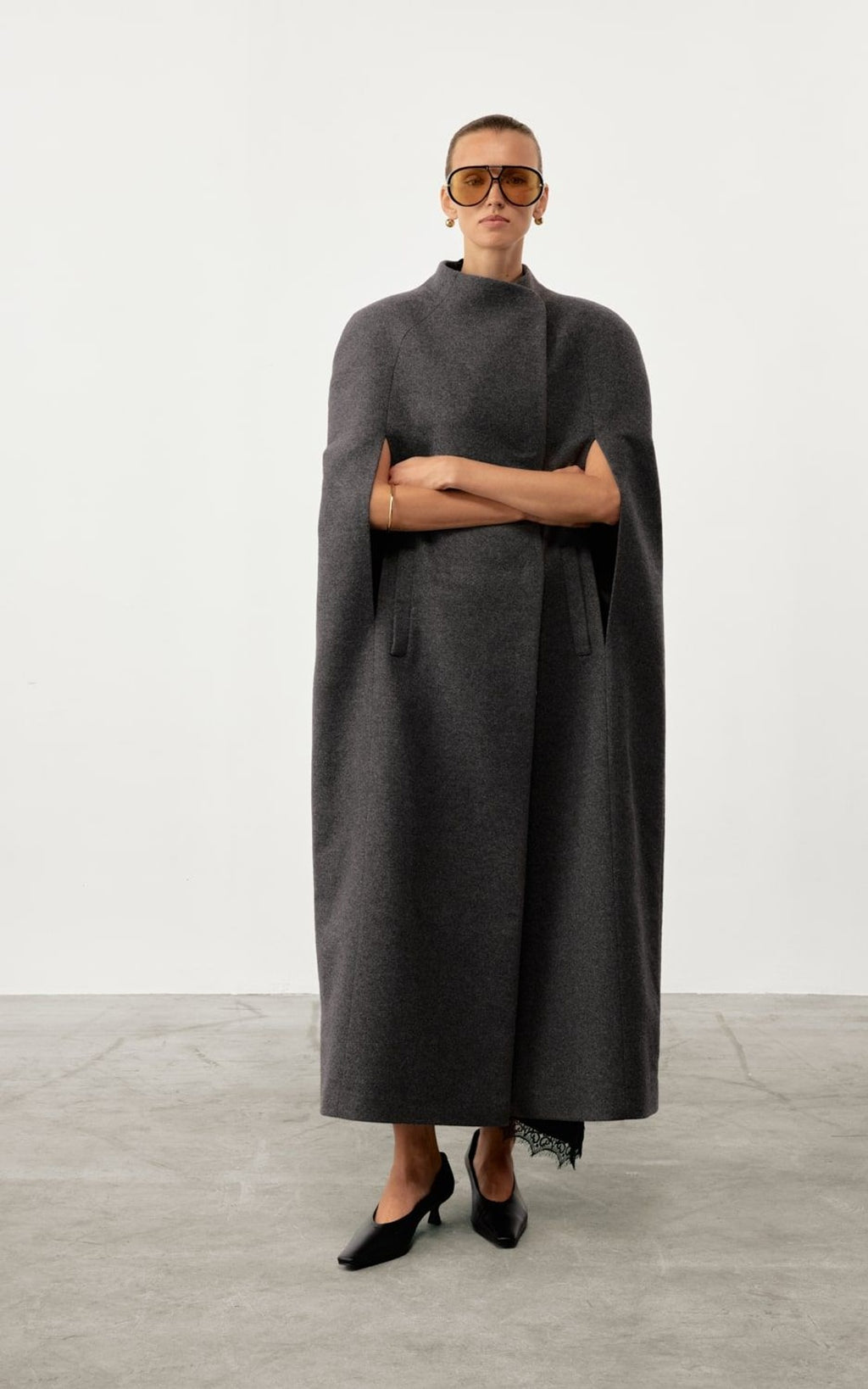 SOLANA Wool Cape Coat