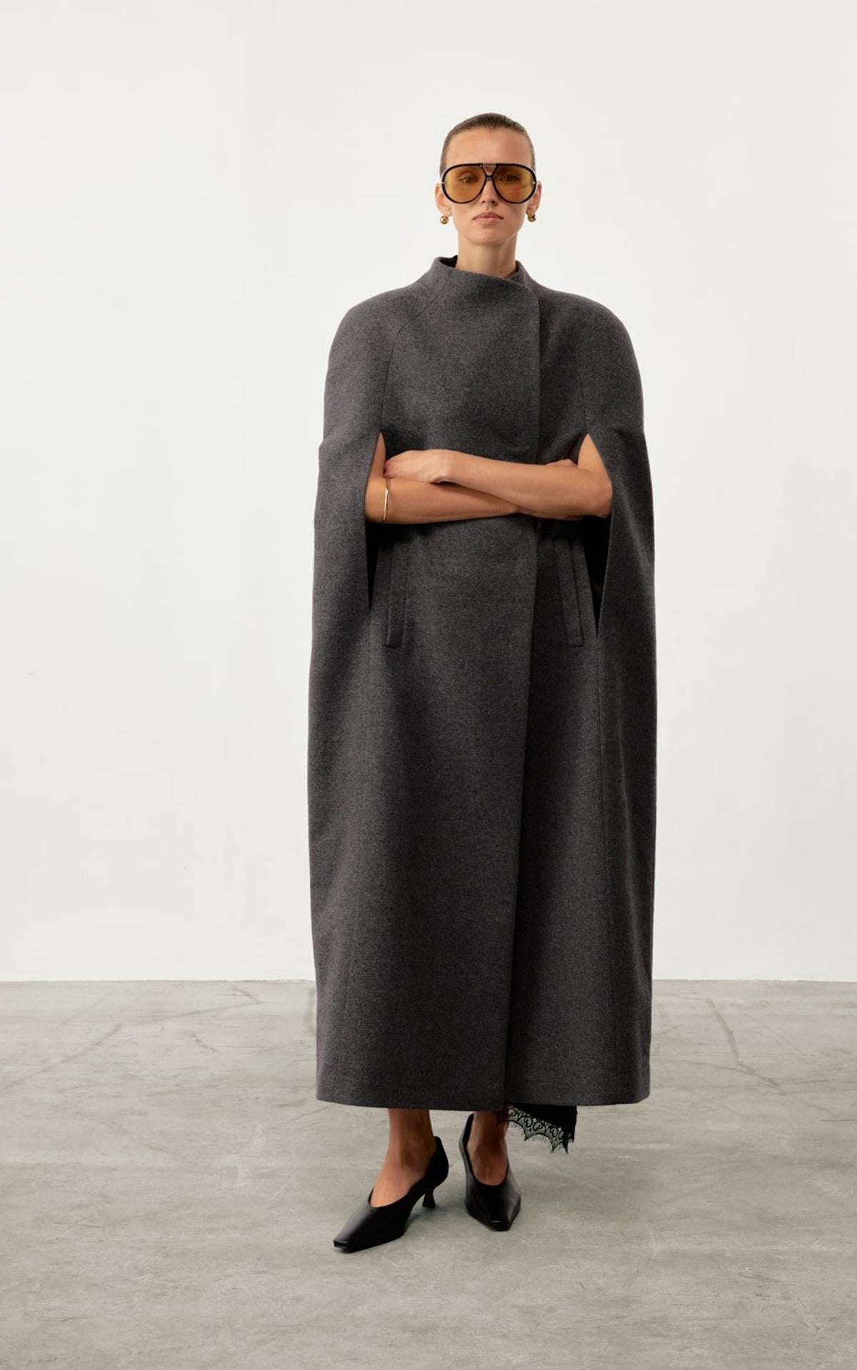 SOLANA Wool Cape Coat