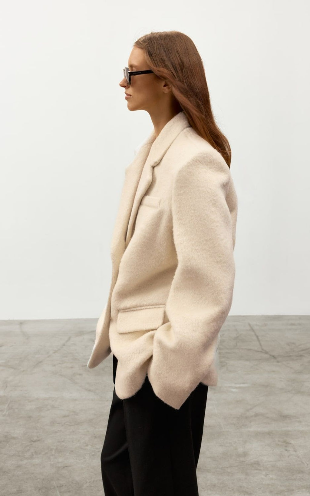ALMA Jacket in Textured Wool Fabric
