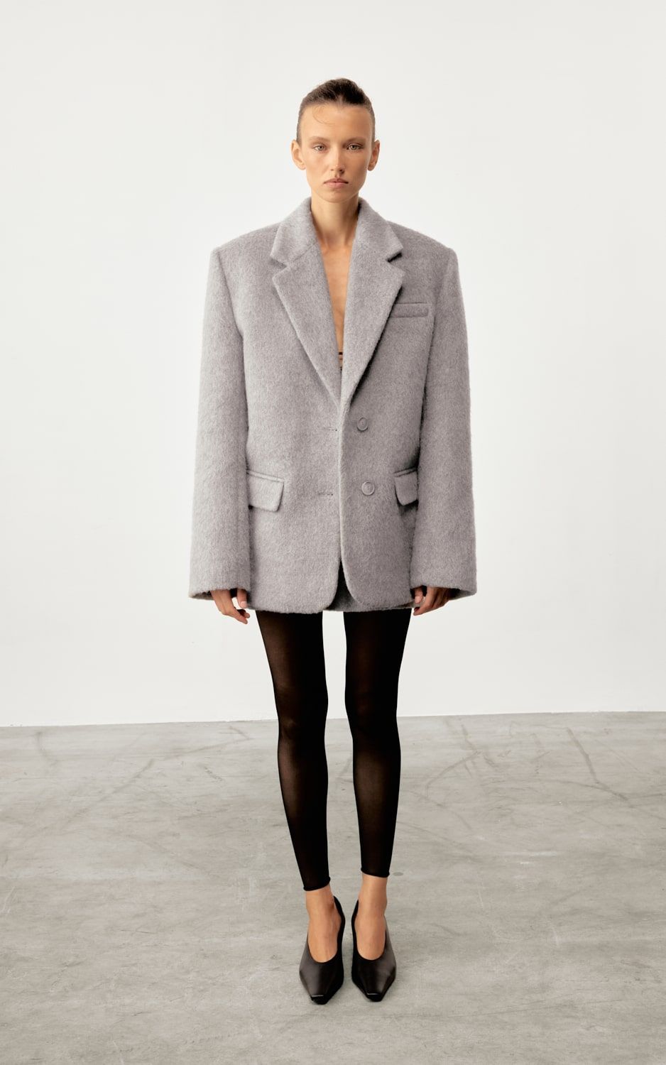 ALMA Jacket in Textured Wool Fabric