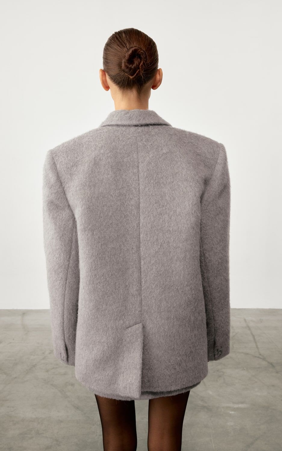 ALMA Jacket in Textured Wool Fabric