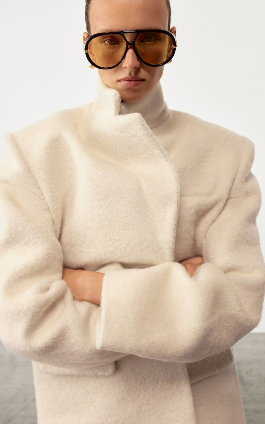 ALMA Jacket in Textured Wool Fabric