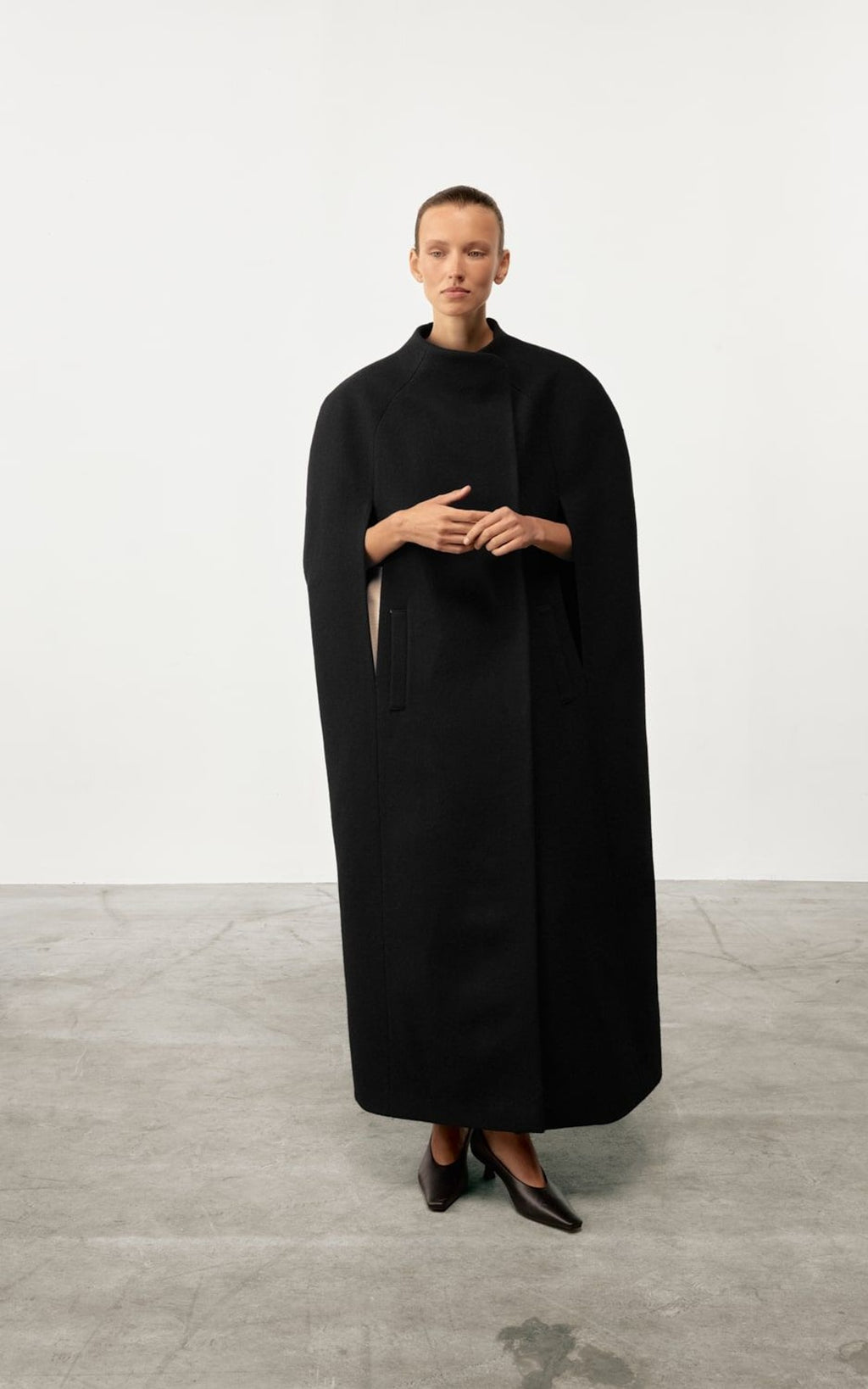 SOLANA Wool Cape Coat