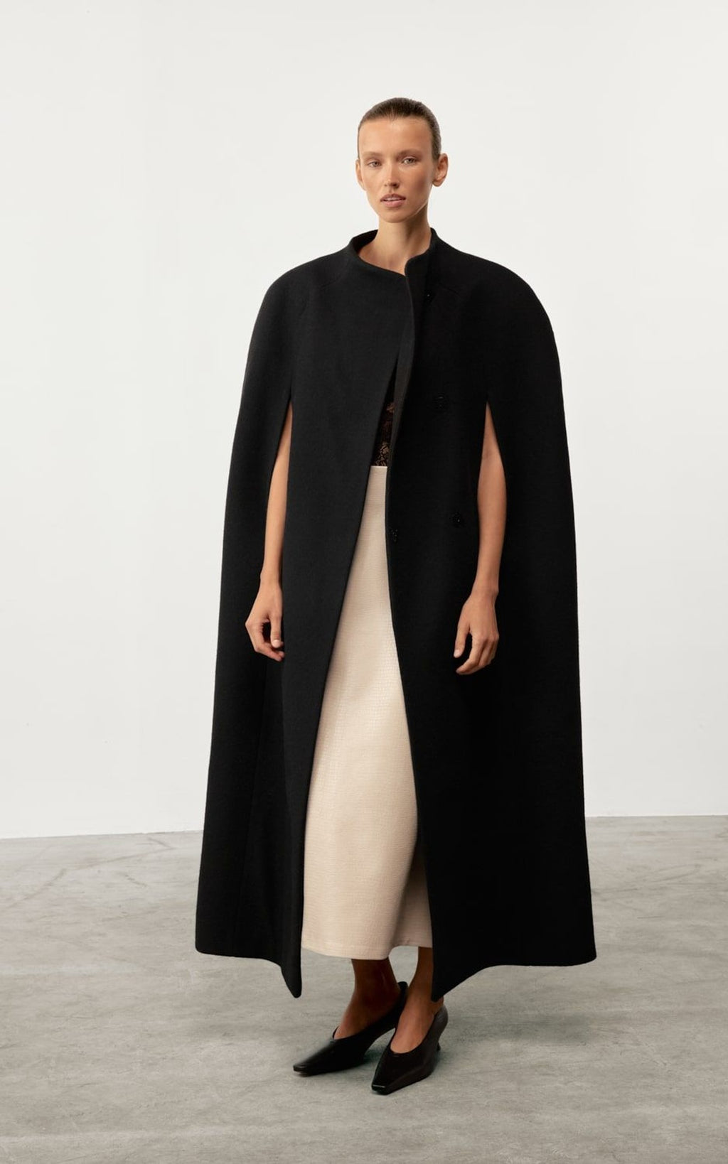 SOLANA Wool Cape Coat