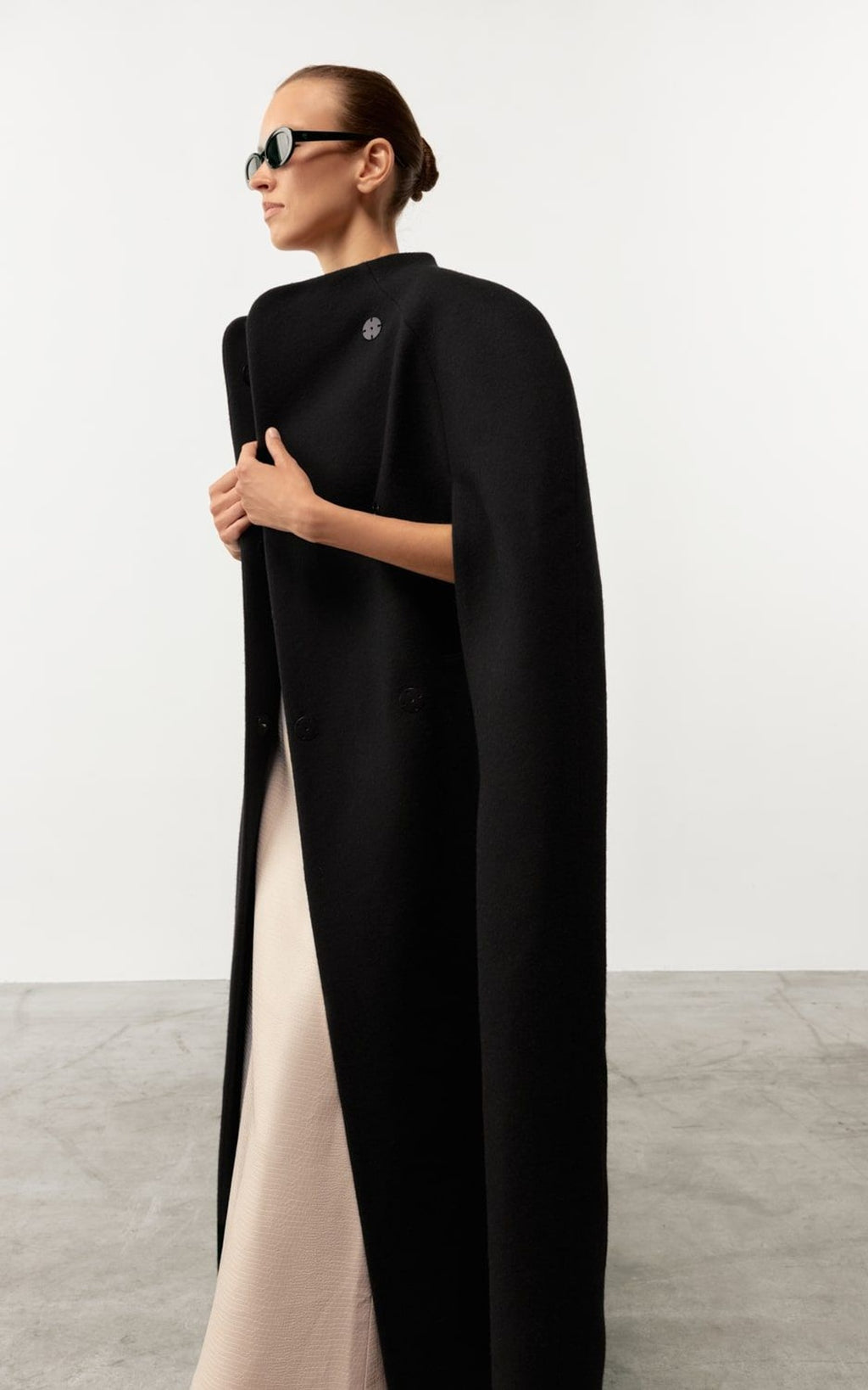 SOLANA Wool Cape Coat