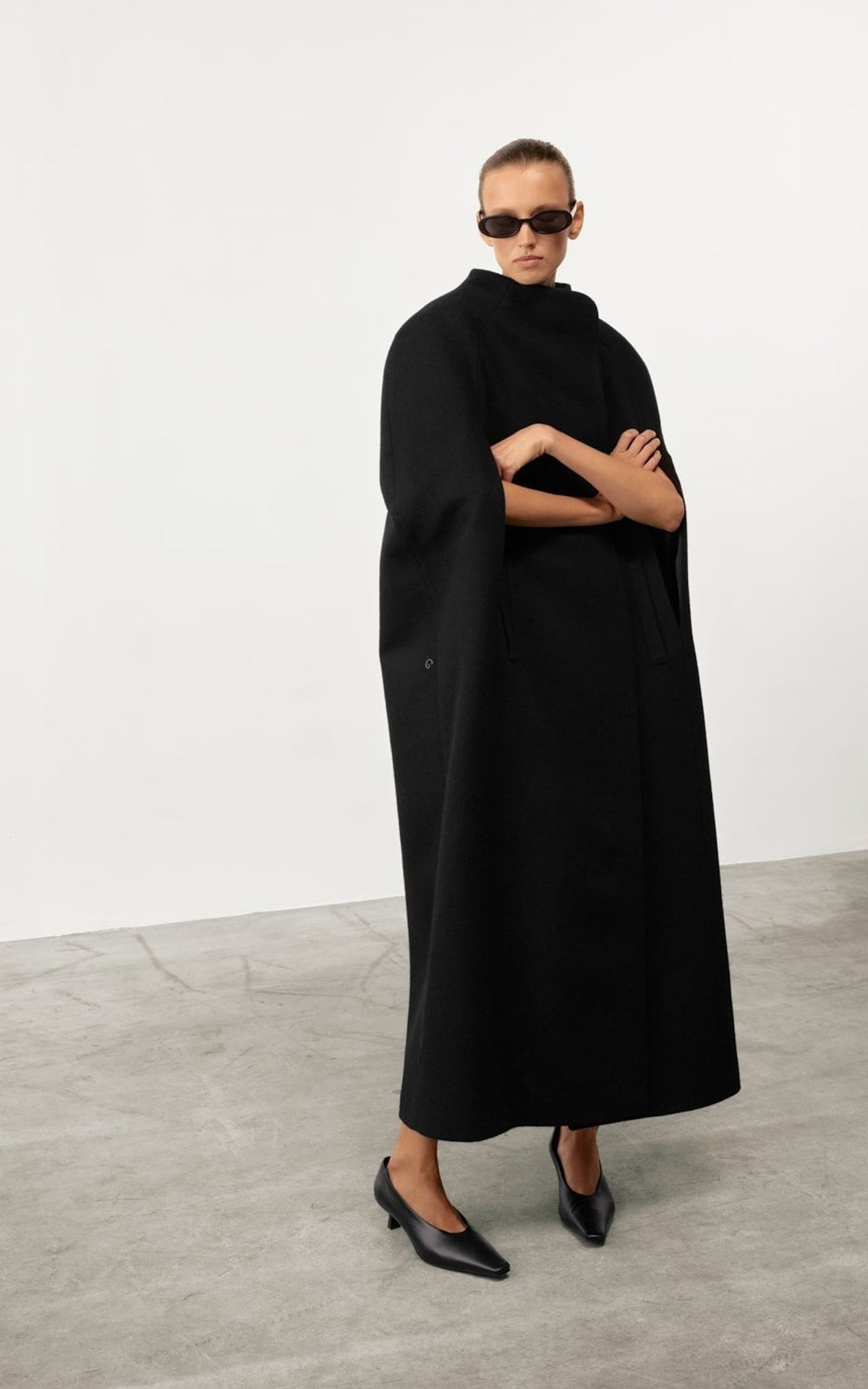 SOLANA Wool Cape Coat