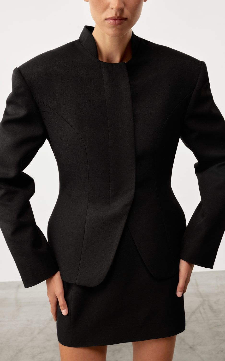 SIA Collarless Fitted Blazer