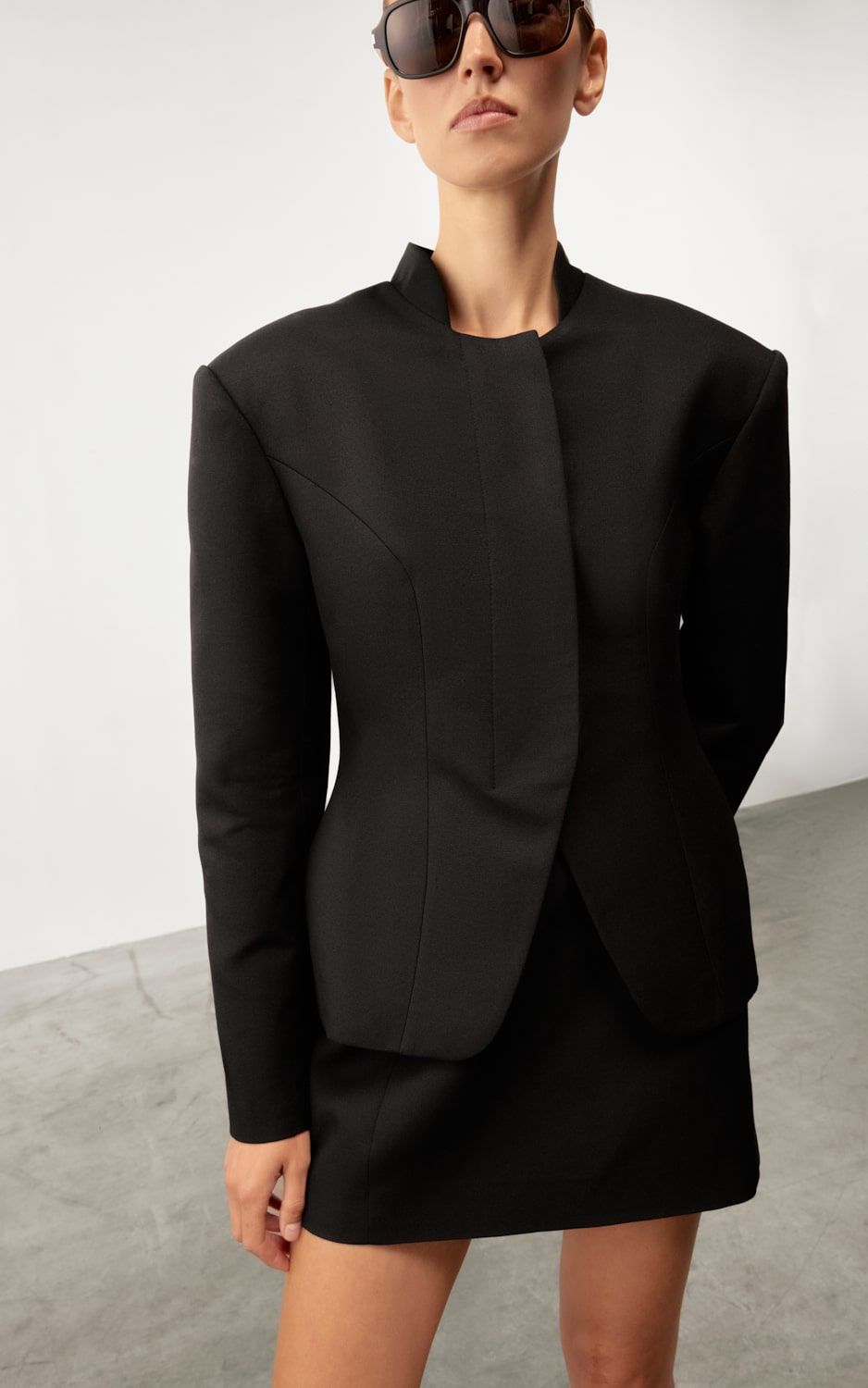 SIA Collarless Fitted Blazer