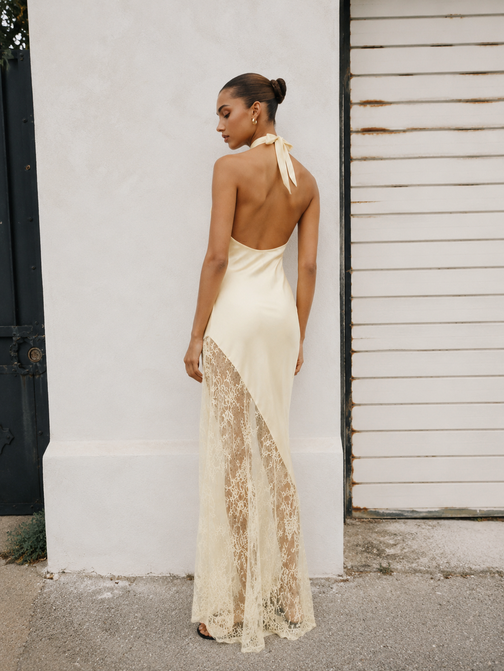 Patricia Satin Lace Maxi Dress