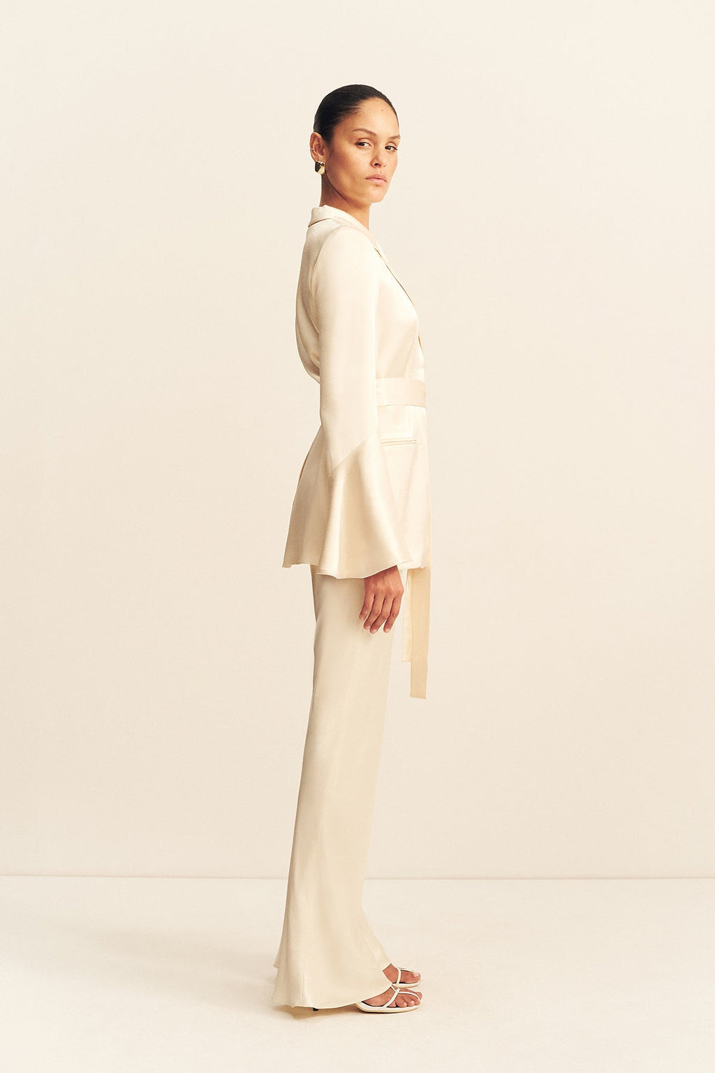 LA LUNE BIAS CUT PANT - CREAM