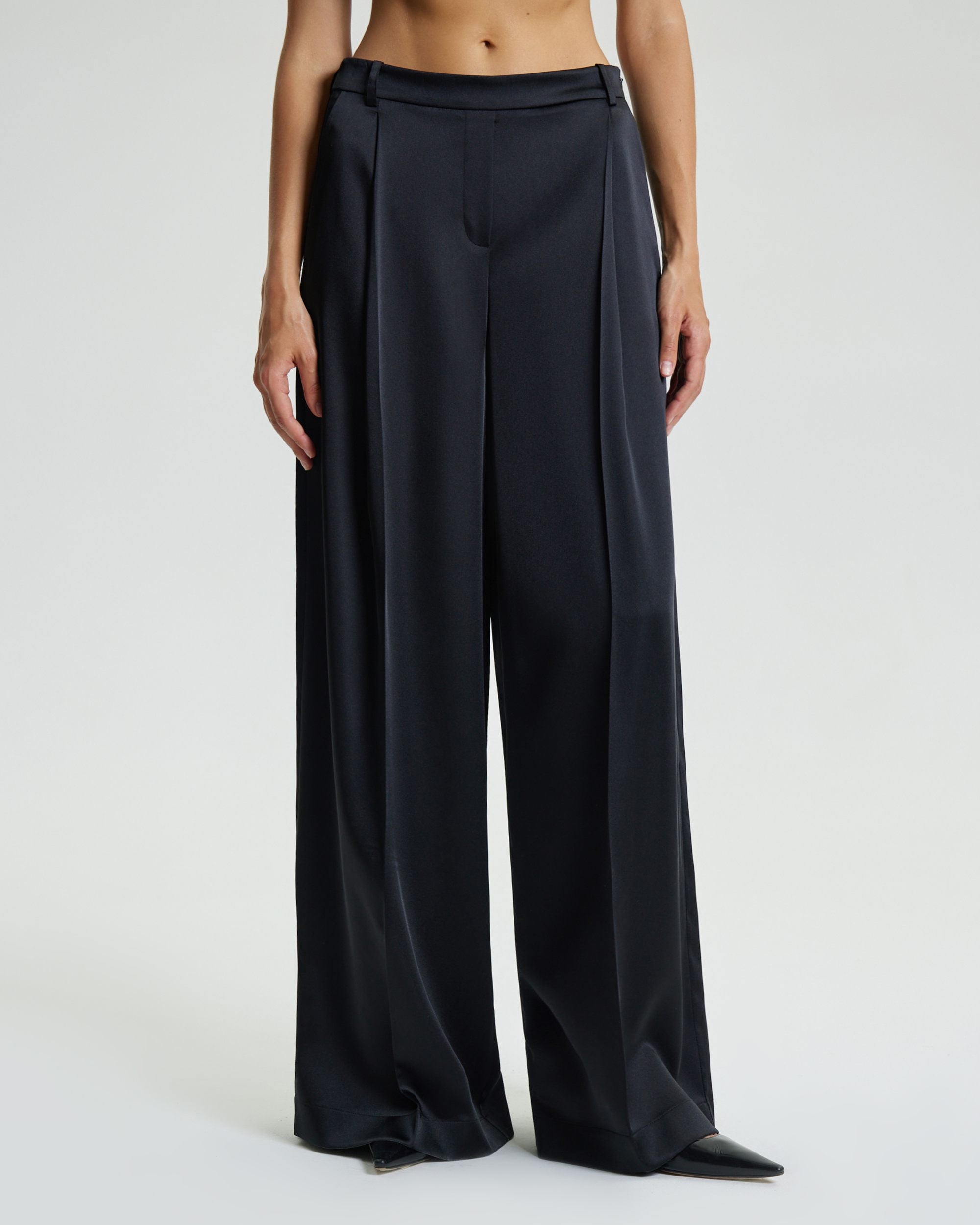 Брюки палаццо из струящейся ткани_2