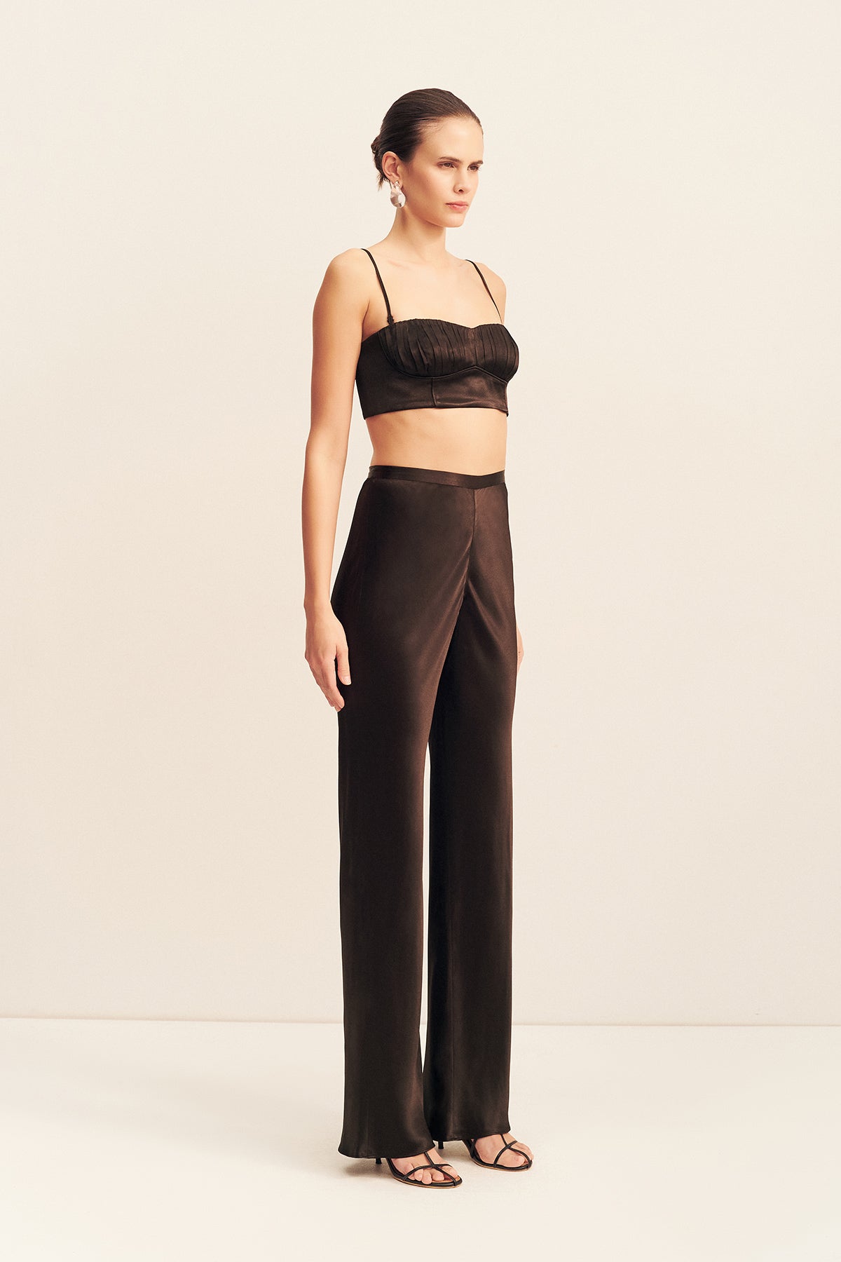 LA LUNE BIAS CUT PANT - BLACK