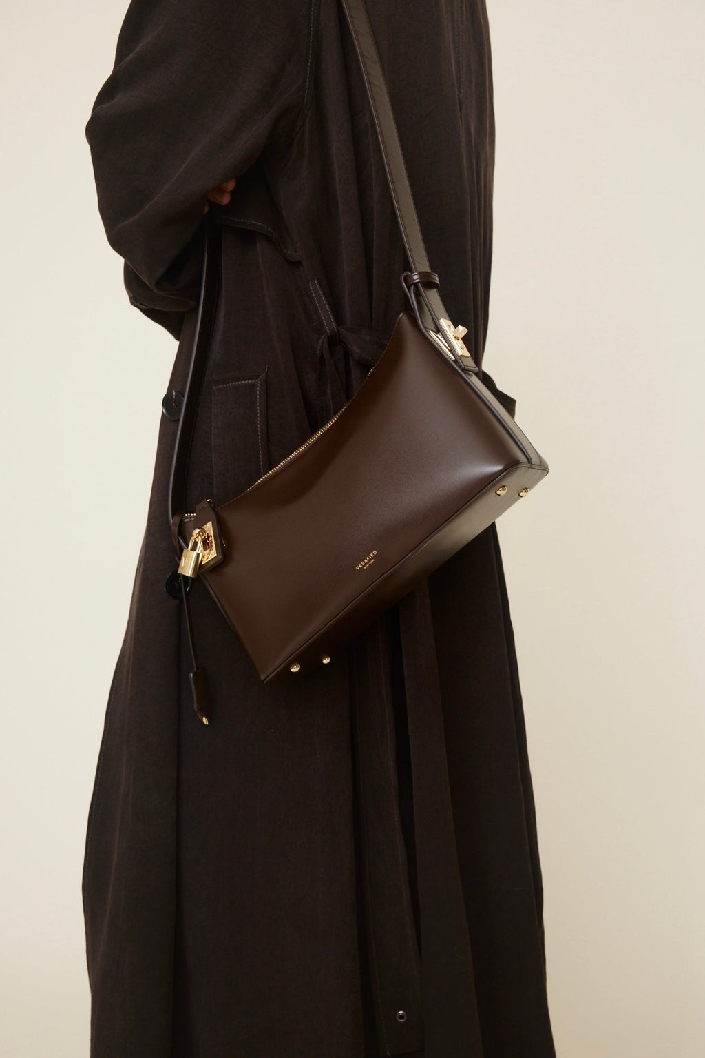 Gold Chocolate Hobo Bag