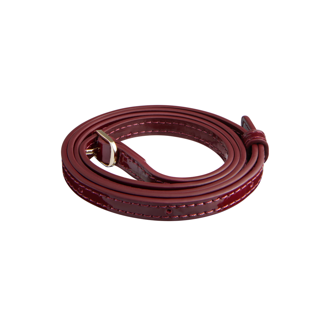 Patent Dark Cherry Shoulder Bag