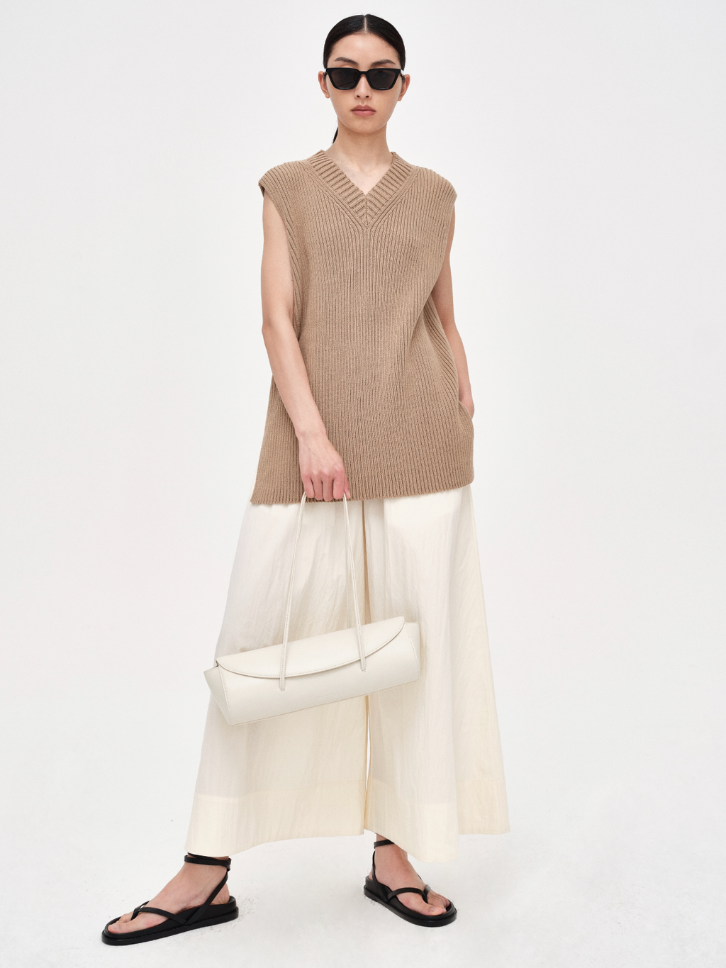 Baguette shoulder bag - White