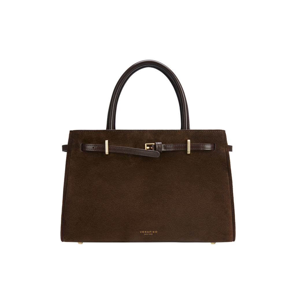 Espresso Suede Book Tote Bag 25