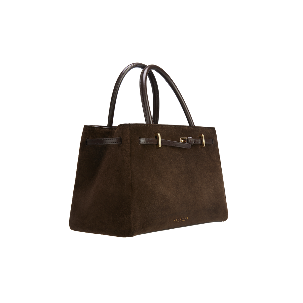 Espresso Suede Book Tote Bag 25