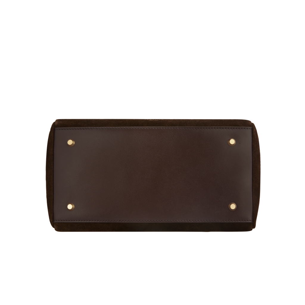 Espresso Suede Book Tote Bag 25
