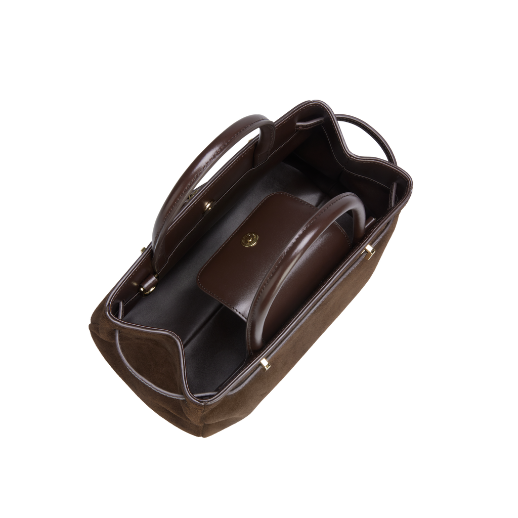 Espresso Suede Book Tote Bag 25