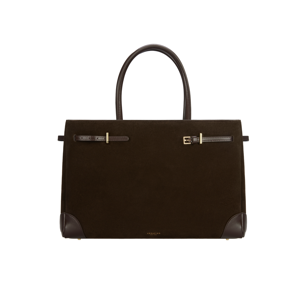 Espresso Suede Book Tote Bag 33
