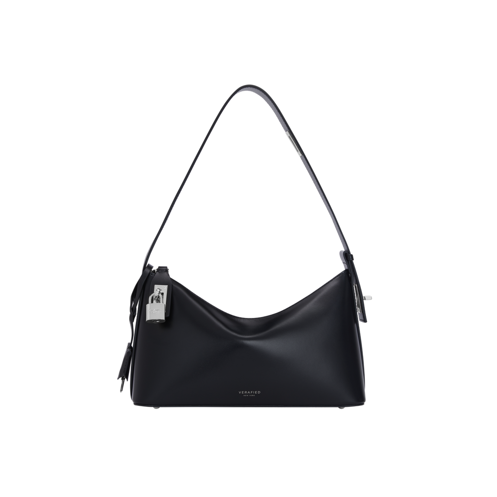 Silver Black Hobo Bag