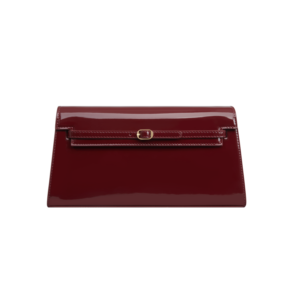 Patent Dark Cherry Shoulder Bag