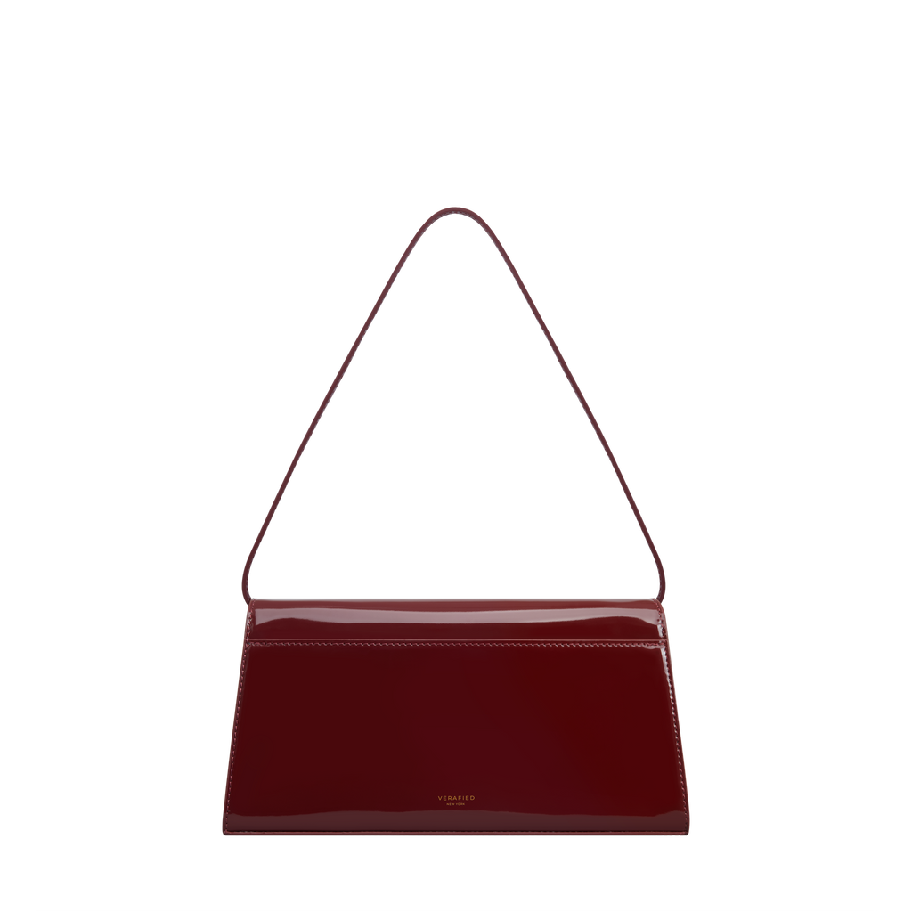 Patent Dark Cherry Shoulder Bag