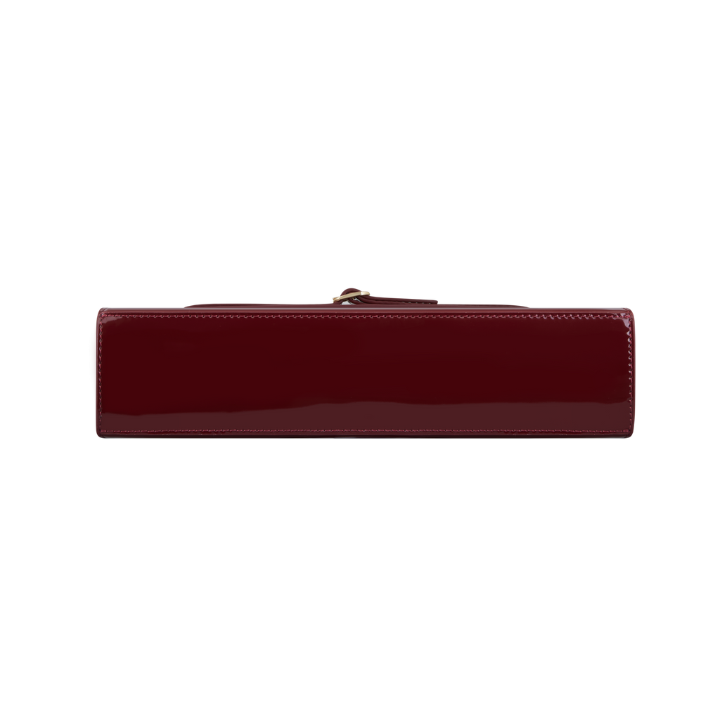 Patent Dark Cherry Shoulder Bag