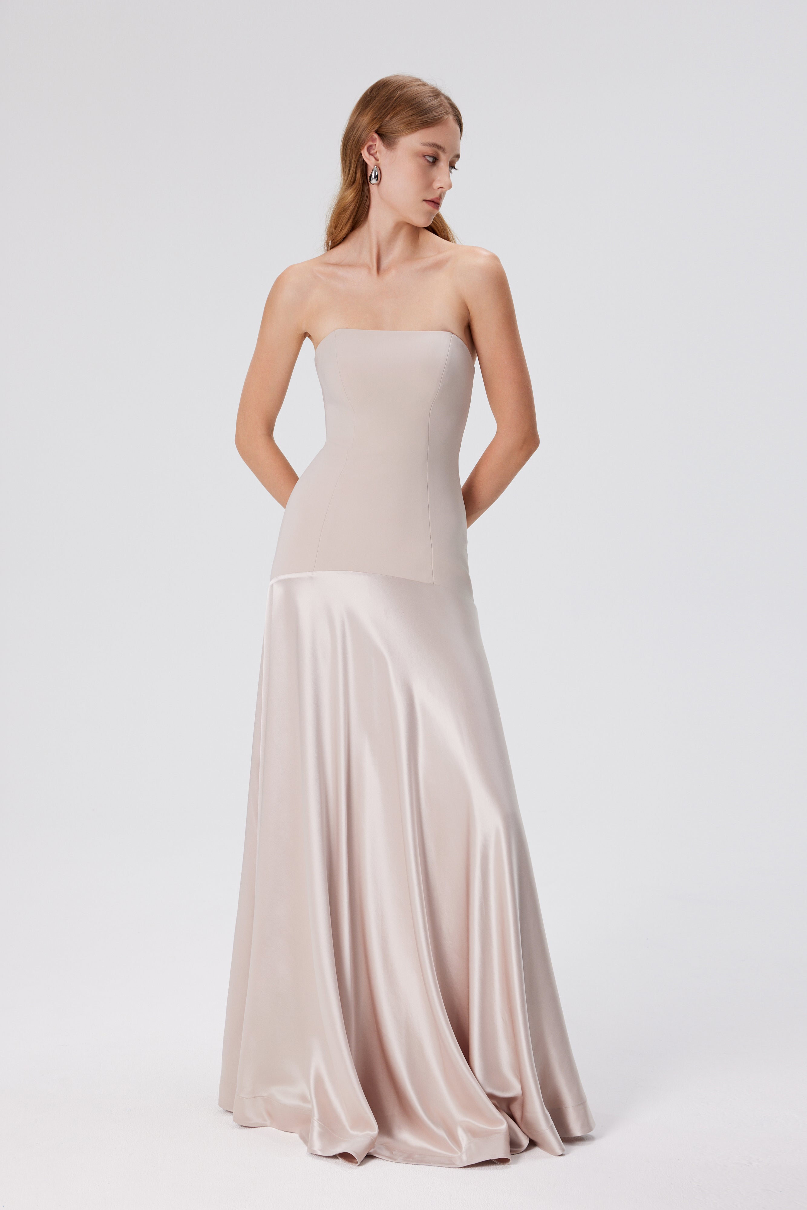 Aura Strapless Gown - Blush