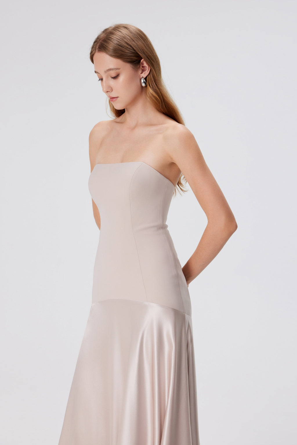 Aura Strapless Gown - Blush