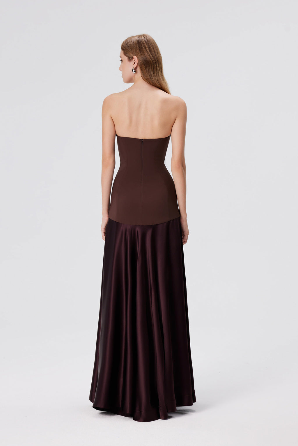 Aura Strapless Gown - Espresso