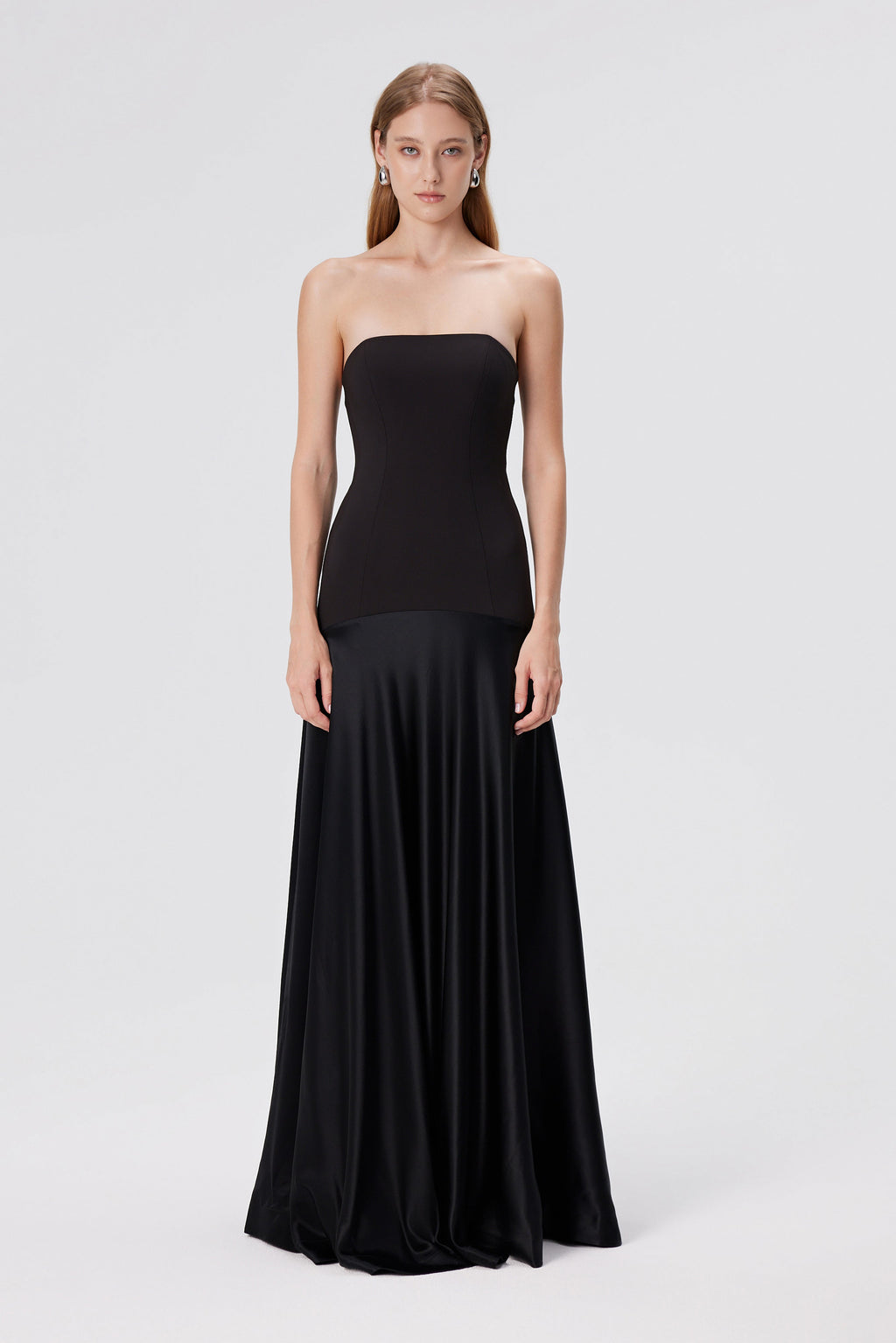Aura Strapless Gown - Black
