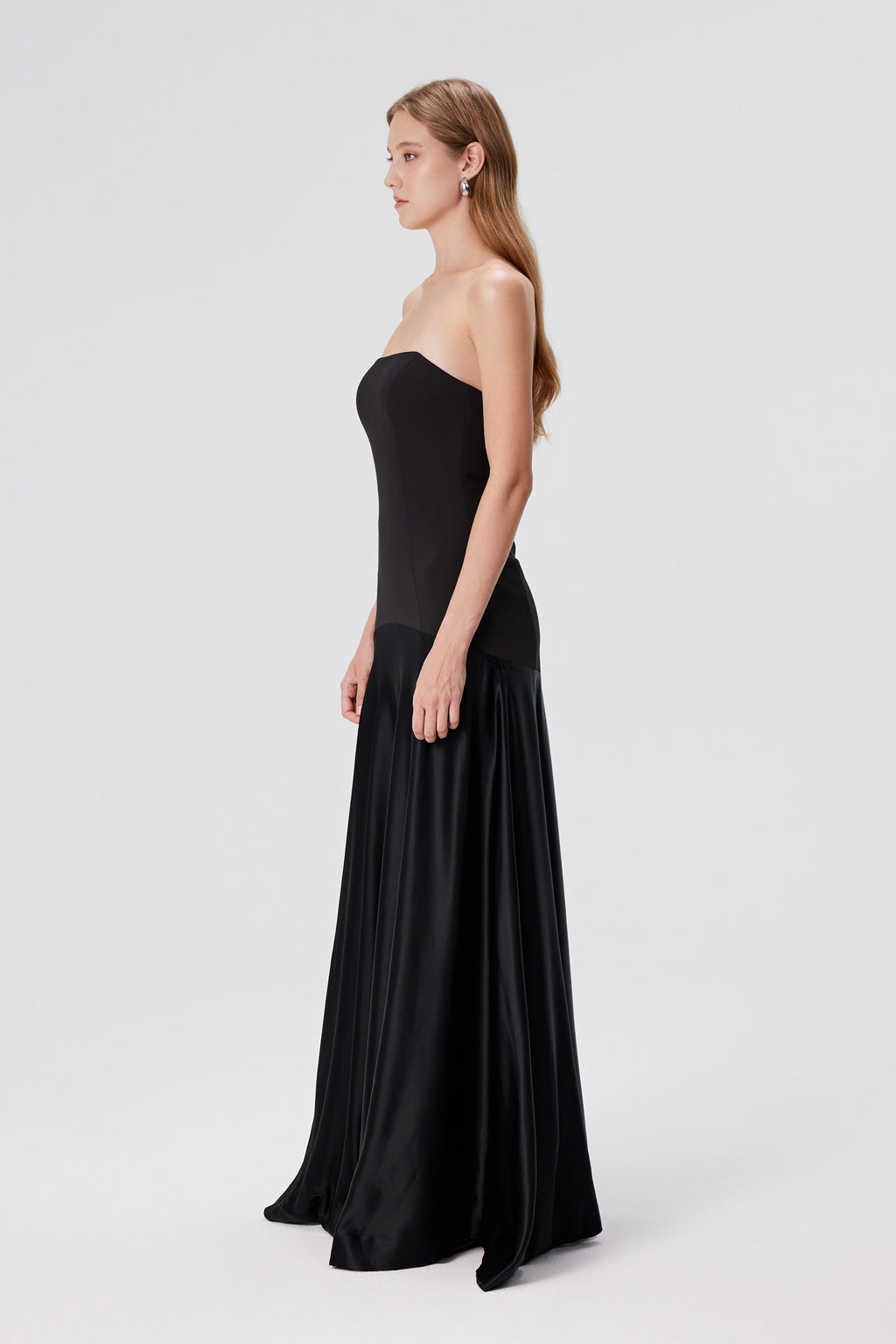 Aura Strapless Gown - Black